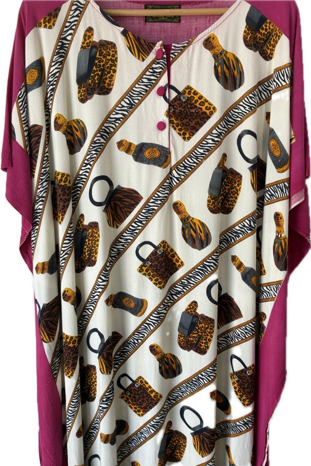 AA Amira Magenta Accessories Print Caftan Selected by The Curatorial Dept. #3