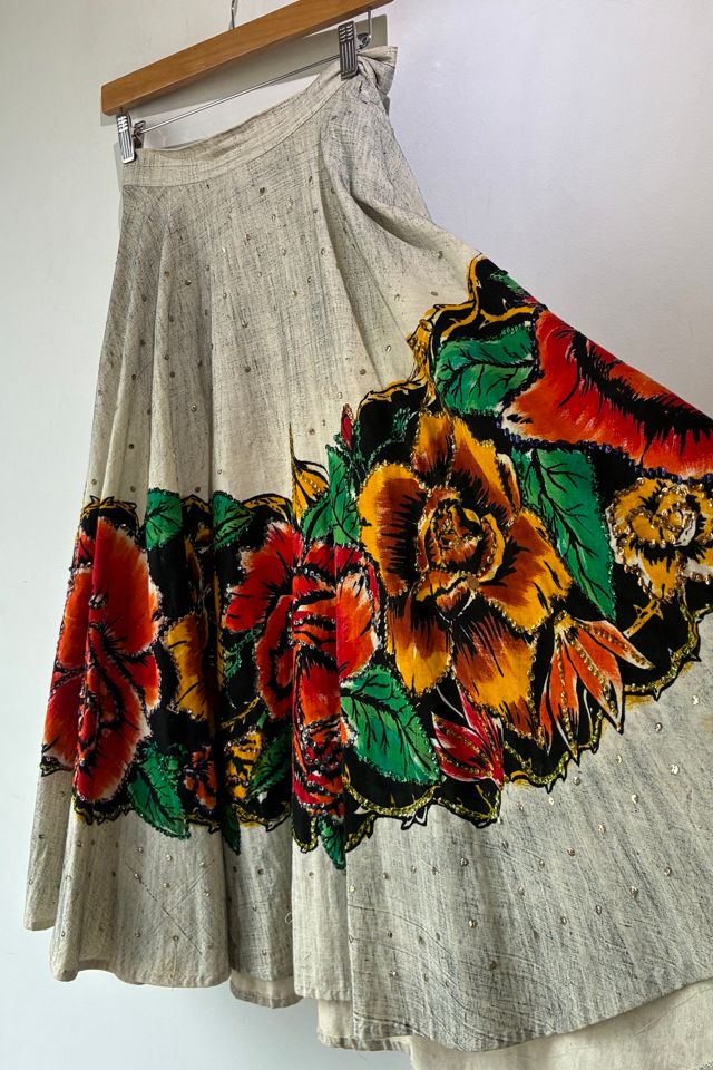 Vintage Mexican Floral and Sequin Skirt Selected by The Curatorial Dept. #1