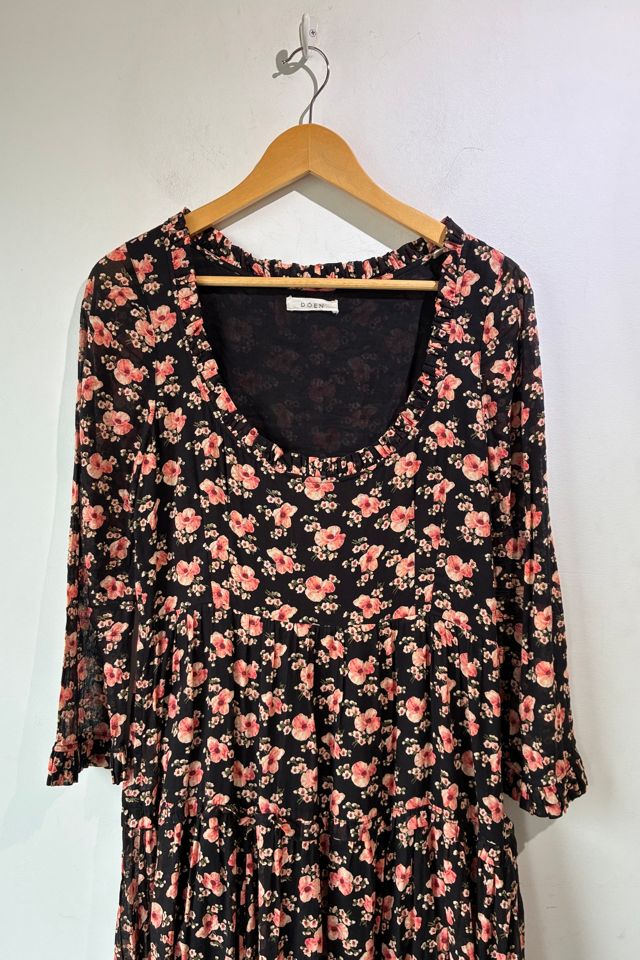 Doen Black and Pink Floral Dress Selected by The Curatorial Dept. #1