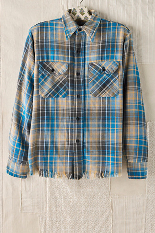FP MART: Vintage Plaid Fringe Flannel