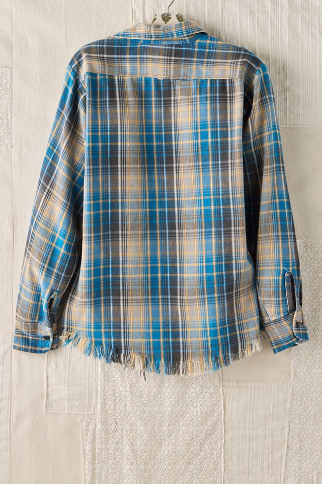 FP MART: Flanelle à carreaux vintage avec franges #1