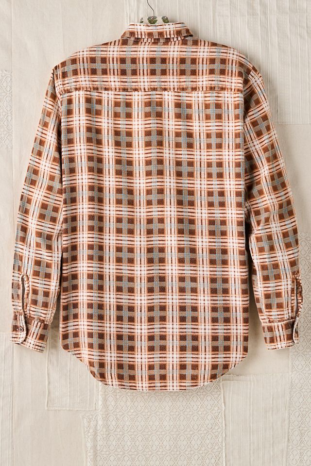 FP MART: Flanelle à carreaux vintage avec taches de peinture #1