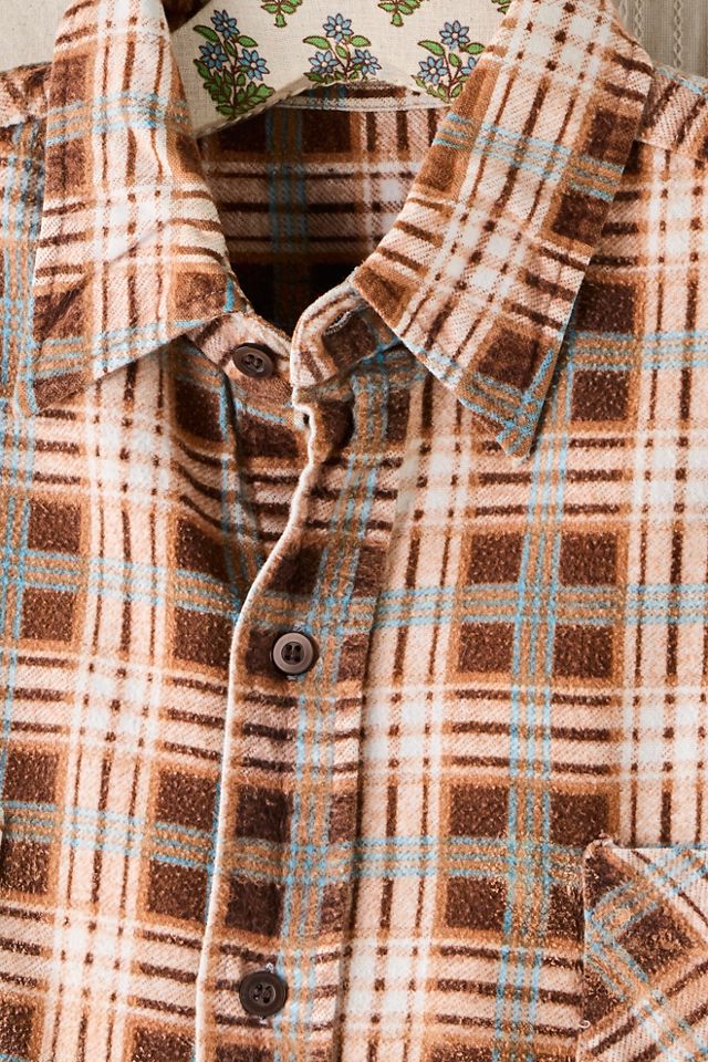 FP MART: Flanelle à carreaux vintage avec taches de peinture #2