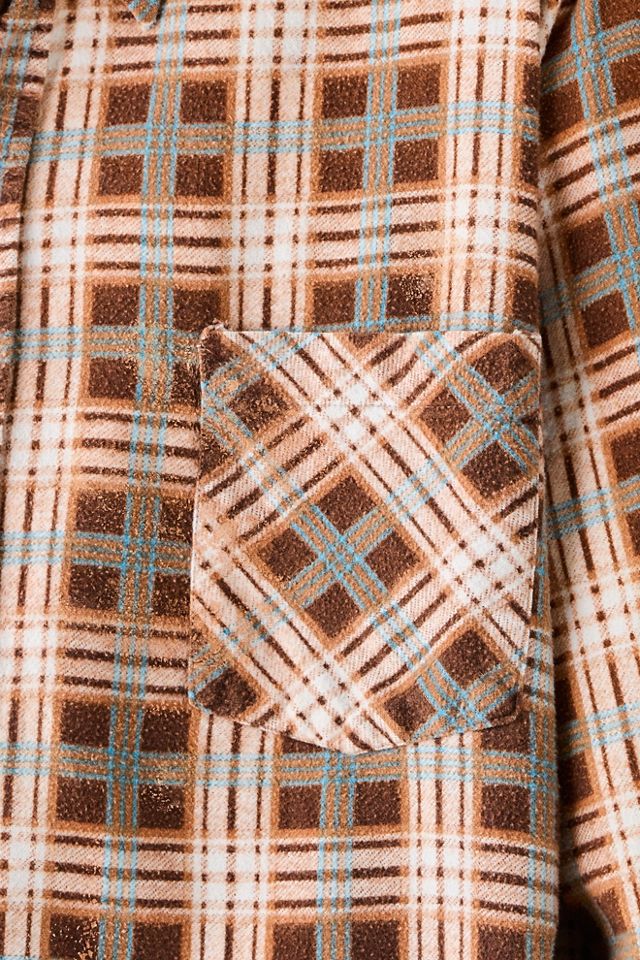 FP MART: Flanelle à carreaux vintage avec taches de peinture #3