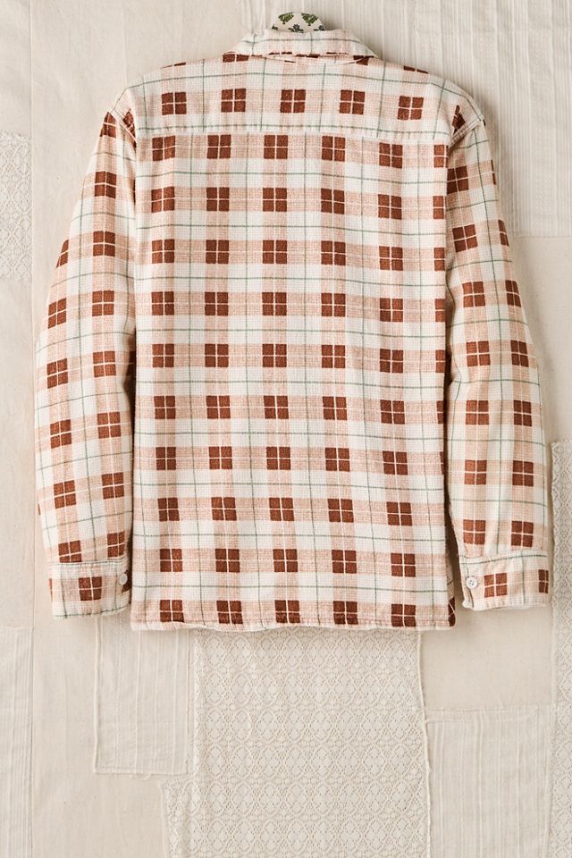 FP MART: Flanelle à carreaux vintage marron et vert #1
