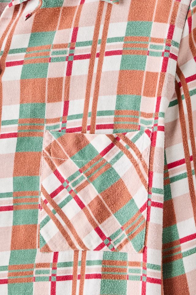 FP MART: Flanelle à carreaux verte et orange vintage #3