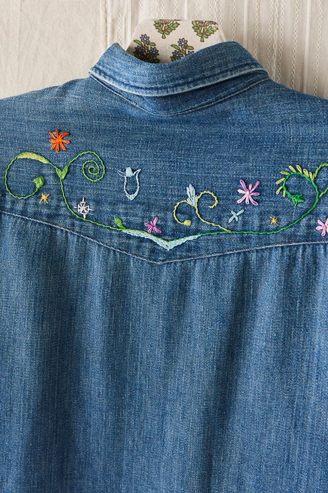 FP MART: Chemise en denim brodée vintage #3