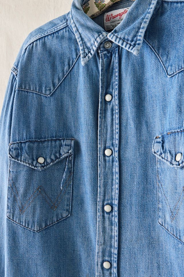 FP MART: Chemise en denim Wrangler vintage à boutons #3