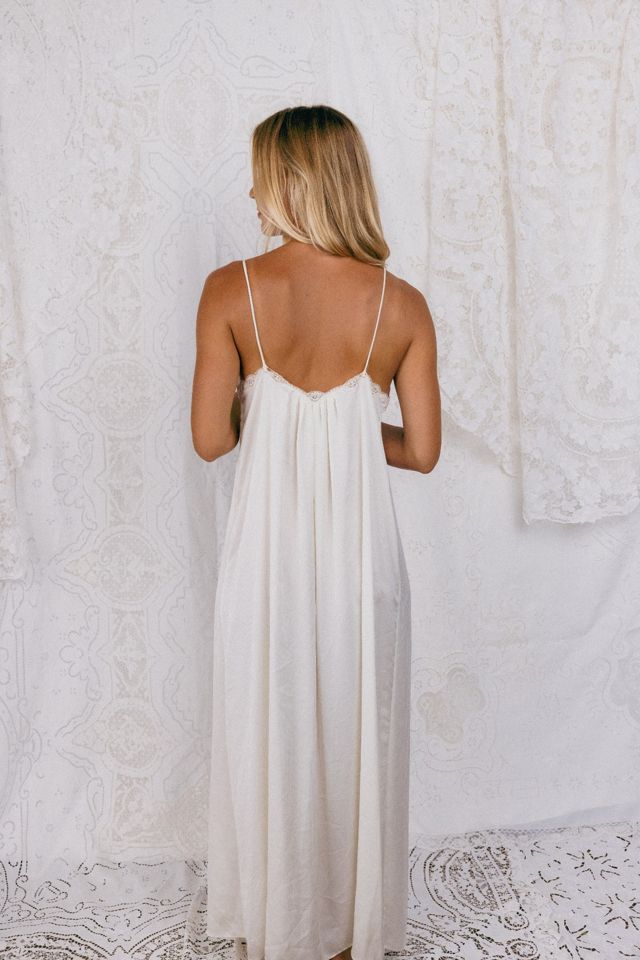 Christian Dior Ivory Slip Dress with Lace Bodice Selected by Madly Vintage #2