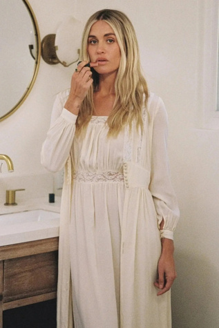 1940s Ivory Slip Dress and Peignoir Selected by Madly Vintage
