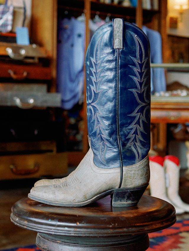 1980s Dan Post Two-Tone Leather Cowboy Boots by Lauren Owen of Texas #4