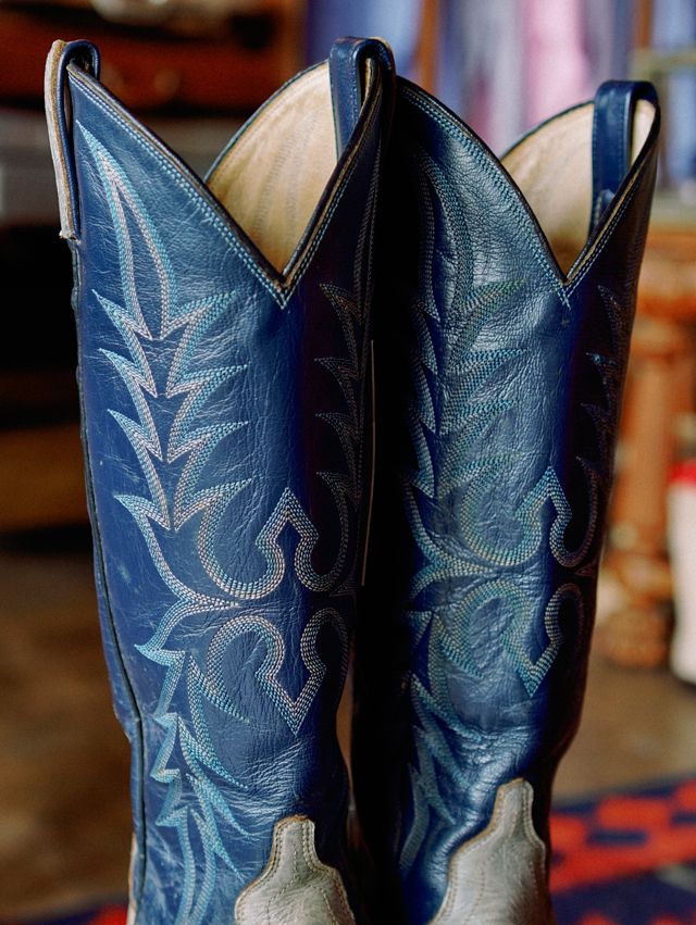 1980s Dan Post Two-Tone Leather Cowboy Boots by Lauren Owen of Texas #1