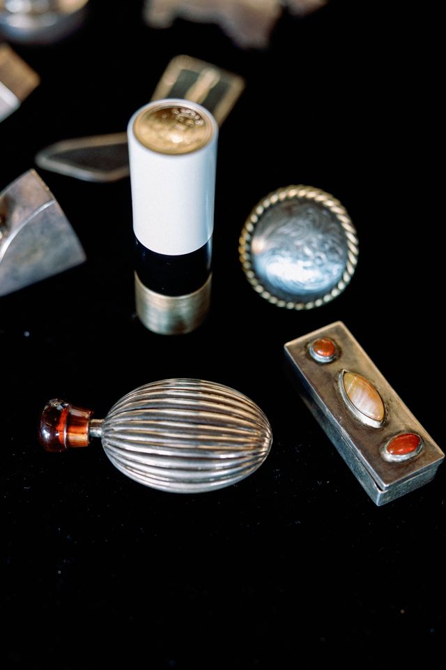 1970s Taxco Sterling Ridged Perfume Bottle by Lauren Owen of Texas #2