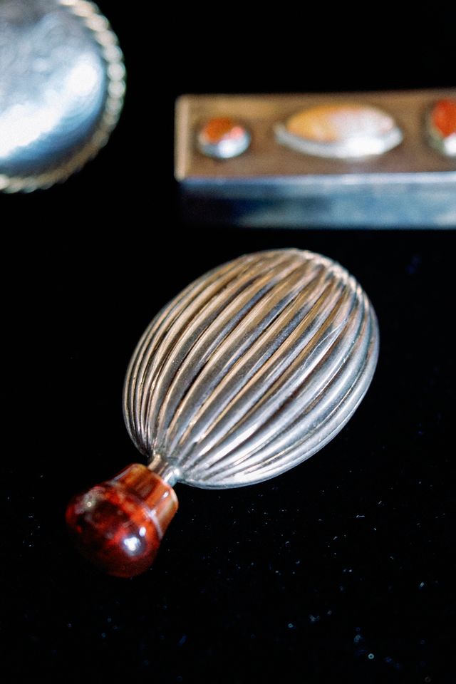 1970s Taxco Sterling Ridged Perfume Bottle by Lauren Owen of Texas #3