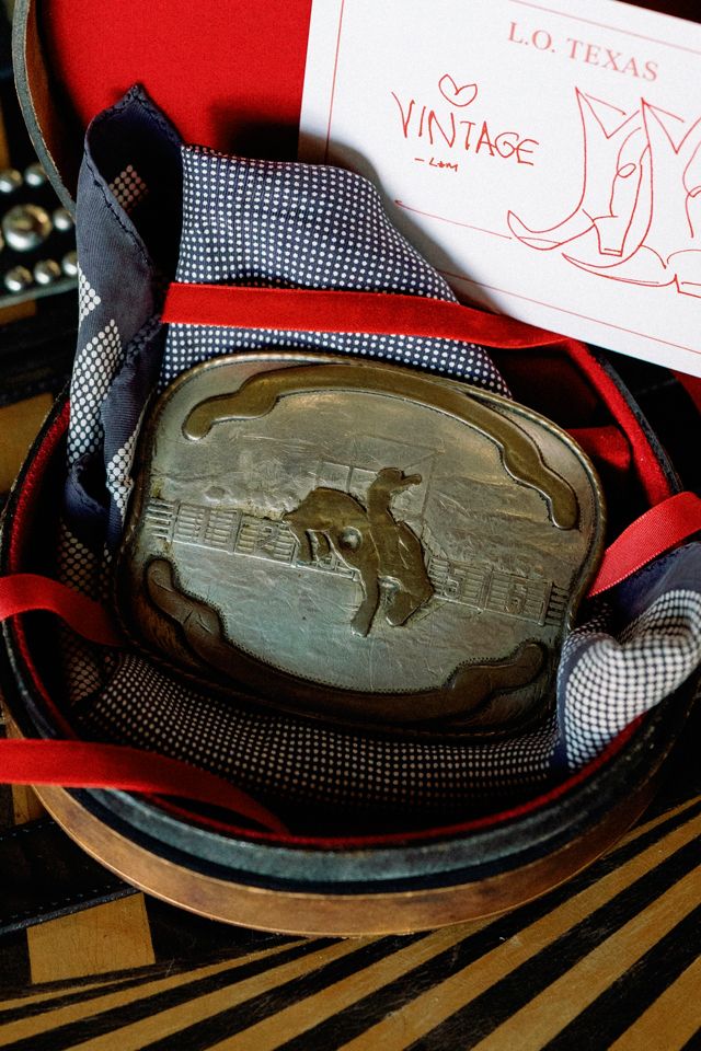Vintage Comstock Silversmiths Big Arena Trophy Belt Buckle by Lauren Owen of Texas #3
