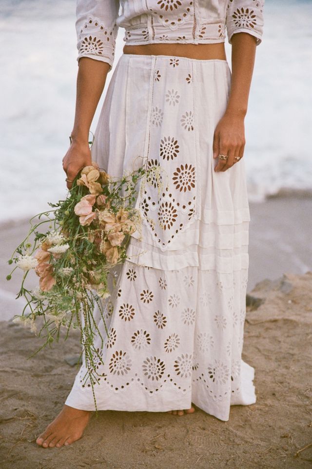Reworked Edwardian Cotton Eyelet Skirt Set Selected by Madly Vintage #2