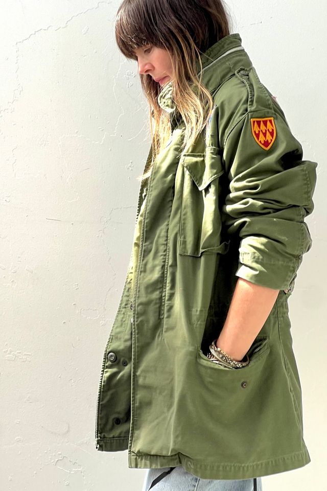 Anna Corinna Reworked Vintage Army Jacket Batiq Print Patch #2