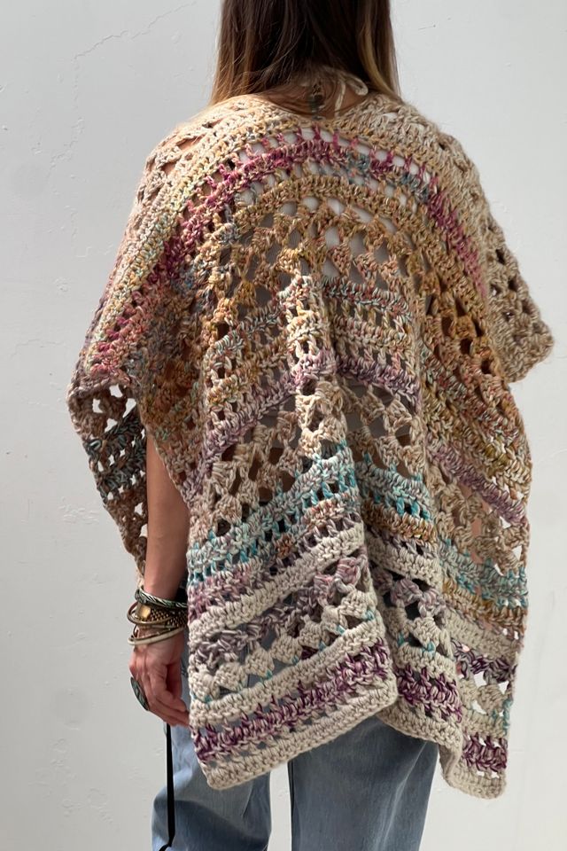 Vintage Hand Knit Poncho Sweater Selected by Anna Corinna #2