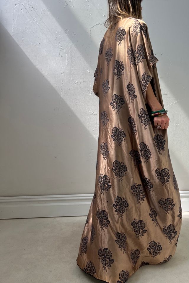 Anna Corinna Reworked Vintage Silky Roses Maxi Duster #2