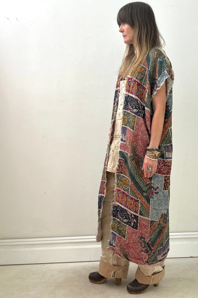 Anna Corinna Reworked Vintage Linen Printed Duster #1