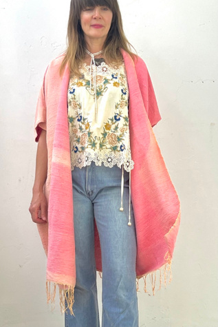 Anna Corinna Reworked Vintage Woven Blush Jacket