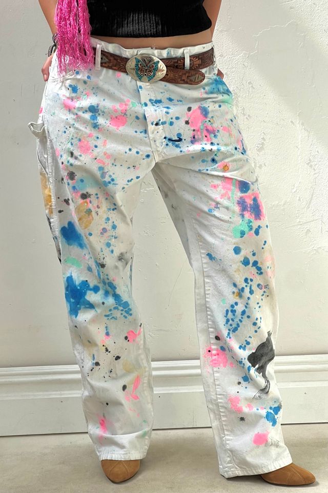 Anna Corinna Reworked Vintage Sherwin Williama Splattered Pants #1