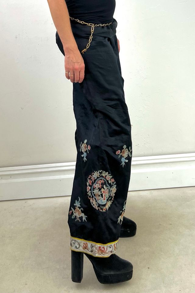 Vintage Silk Embroidered Pants Selected by Anna Corinna #2