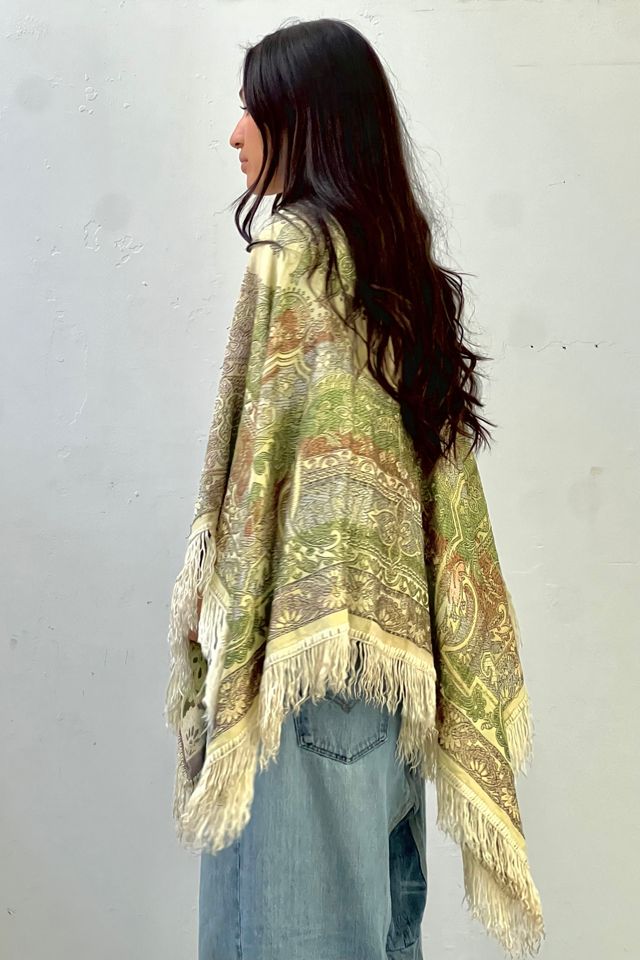 Anna Corinna Reworked Vintage Brocade Poncho Top #1