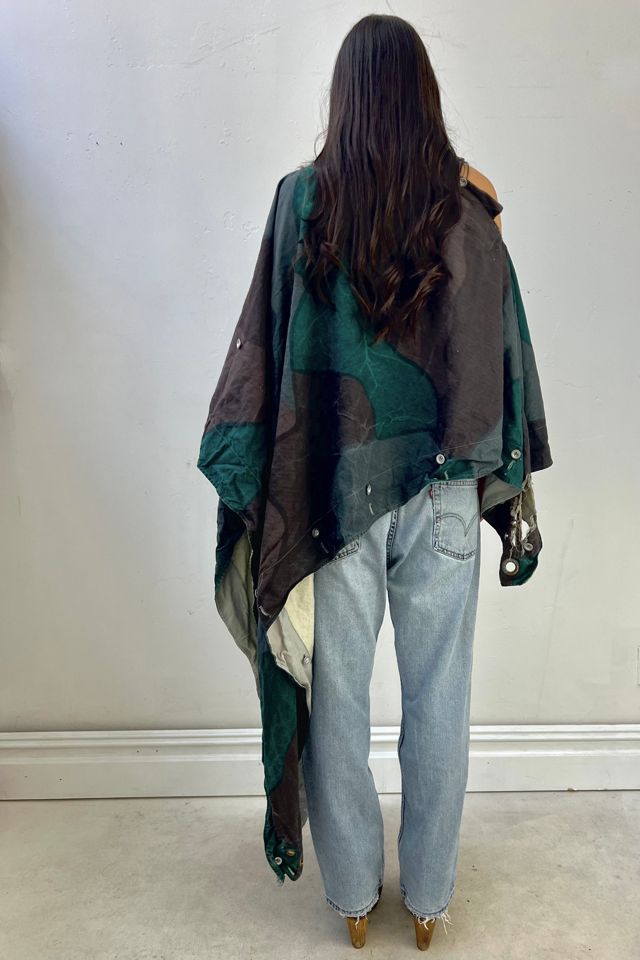 Anna Corinna Reworked Vintage Camo Poncho Top #2