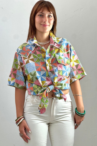 Vintage Calico Patchwork Snap Up Selected by Anna Corinna