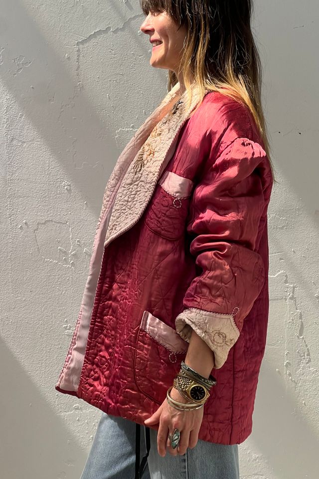 Vintage Quilted Silky Embroidered Dragon Jacket Selected by Anna Corinna #2