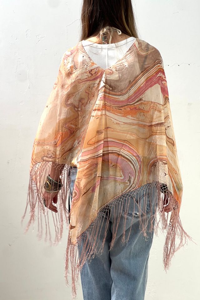 Anna Corinna Reworked Vintage Sunrise Poncho Top #2