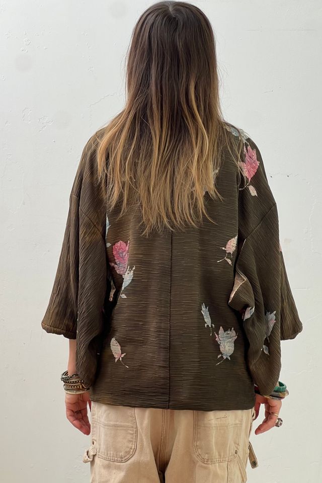 Vintage Silk Flowers Demi Kimono Selected by Anna Corinna #2