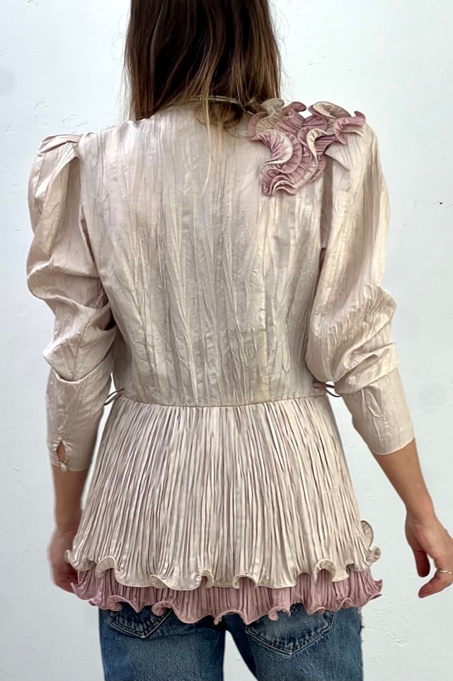 Vintage Ruffle Jacket or Wrap Top Selected by Anna Corinna #2