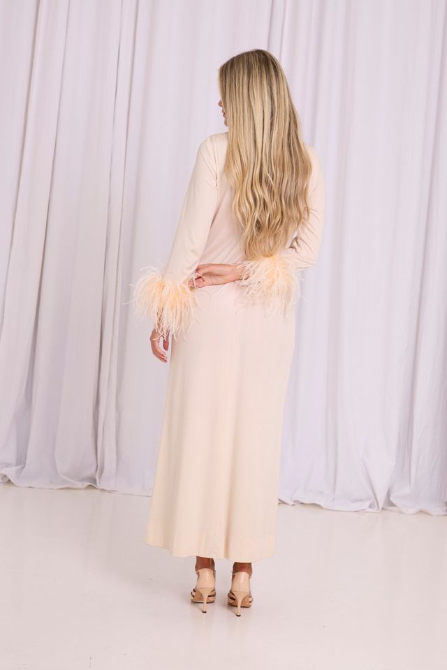 Vintage 1970s Ostrich Feather Gown Selected by Kikos Kloset #3