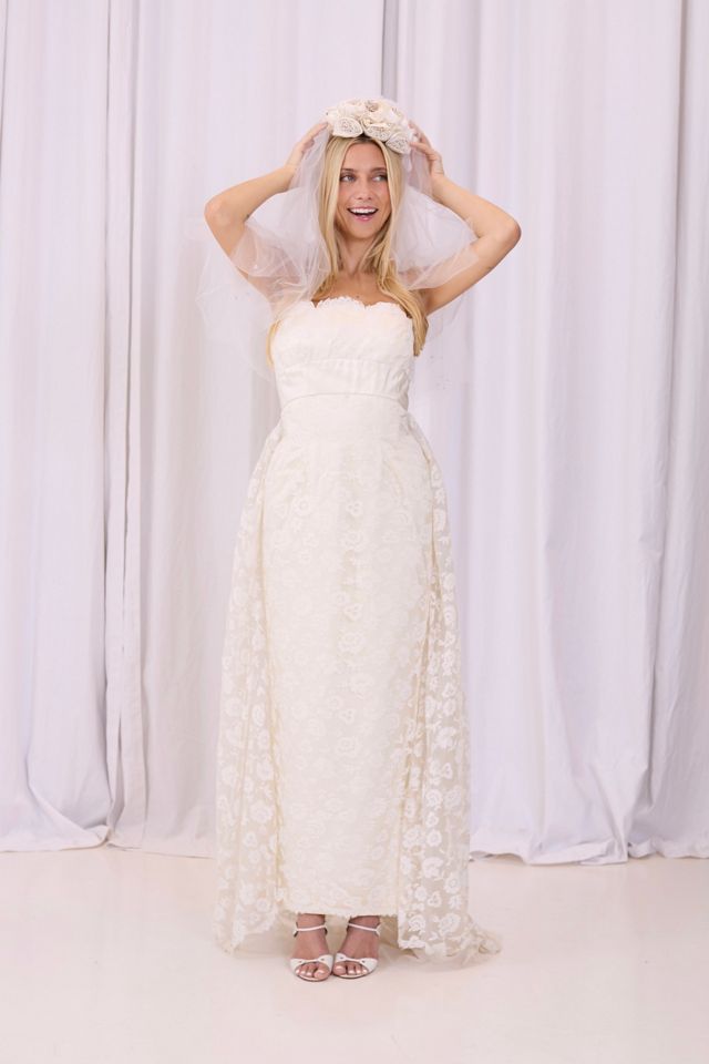 Vintage 1960s Lace Wedding Gown Selected by Kikos Kloset #1
