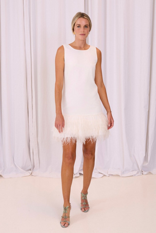 Erin Fetherston Ostrich Feather Dress Selected by Kikos Kloset