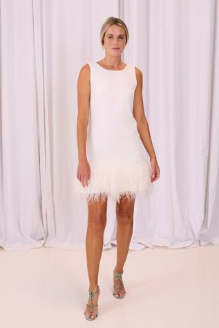 Erin Fetherston Ostrich Feather Dress Selected by Kikos Kloset