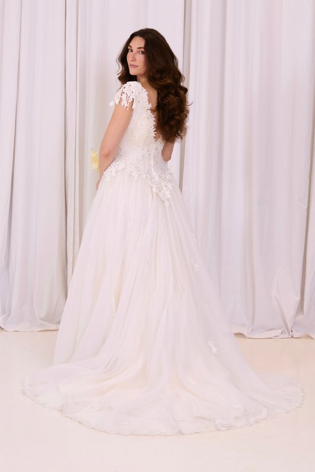 Vintage 1990s Chiffon Wedding Dress Selected by Kikos Kloset #3