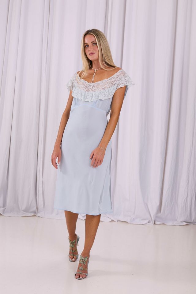 Vintage 1930s Lace-Trimmed Slip Dress Selected by Kikos Kloset #2