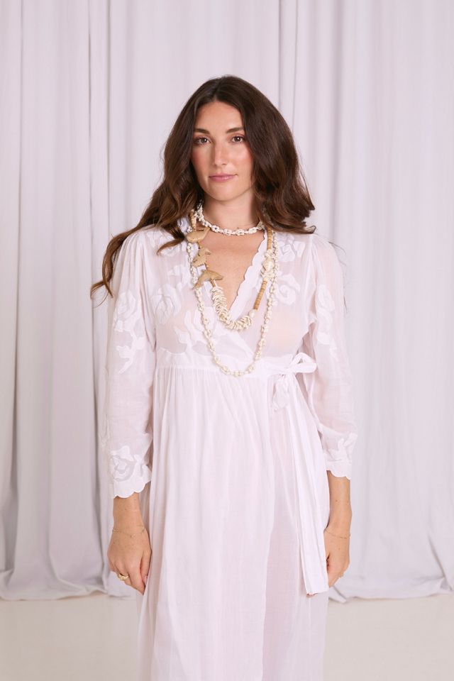 Vintage 1970s Cotton Wrap Dress Selected by Kikos Kloset #1