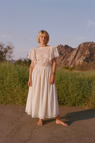Vintage 1970s Lace Wedding Dress Selected by Kikos Kloset