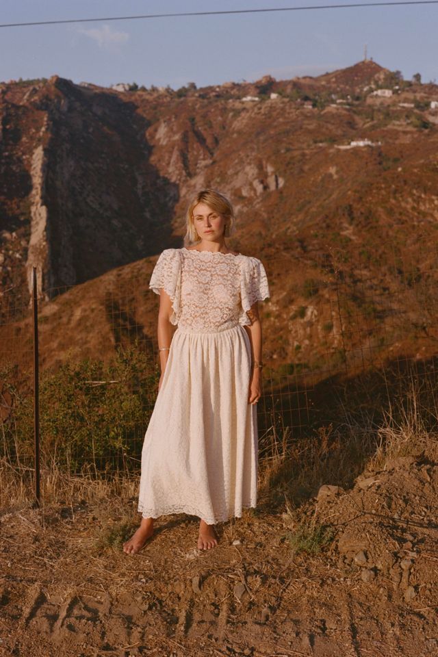 Vintage 1970s Lace Wedding Dress Selected by Kikos Kloset #1