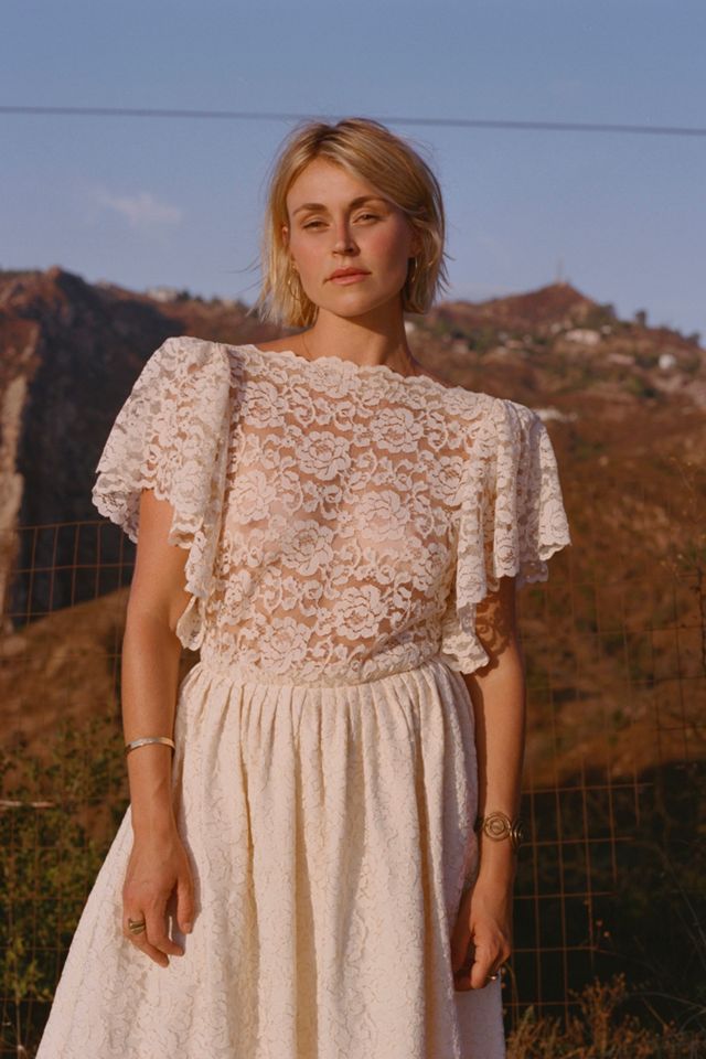 Vintage 1970s Lace Wedding Dress Selected by Kikos Kloset #2