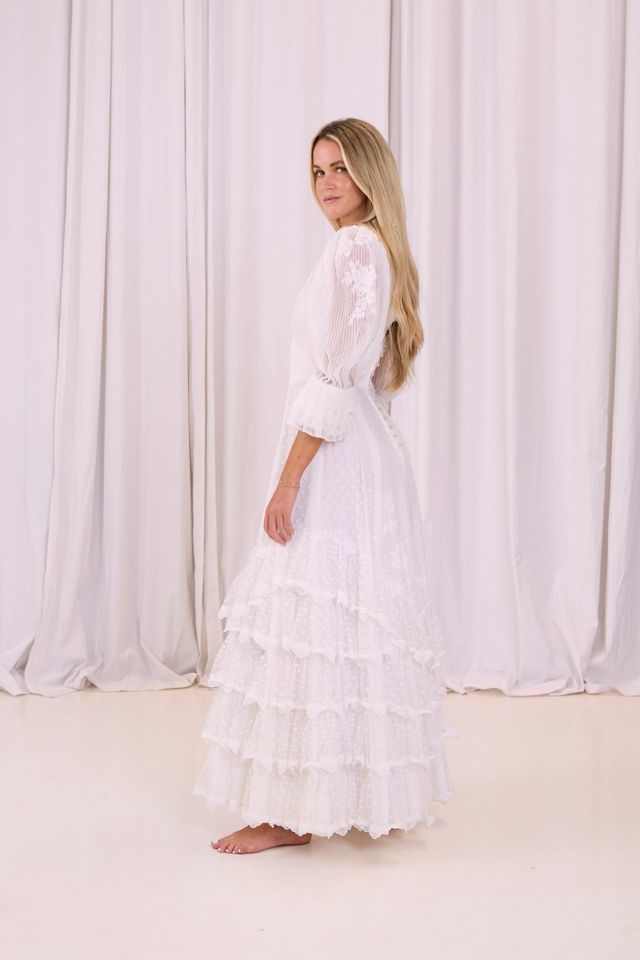 Vintage 1970s Swiss-Dot Wedding Dress Selected by Kikos Kloset #1