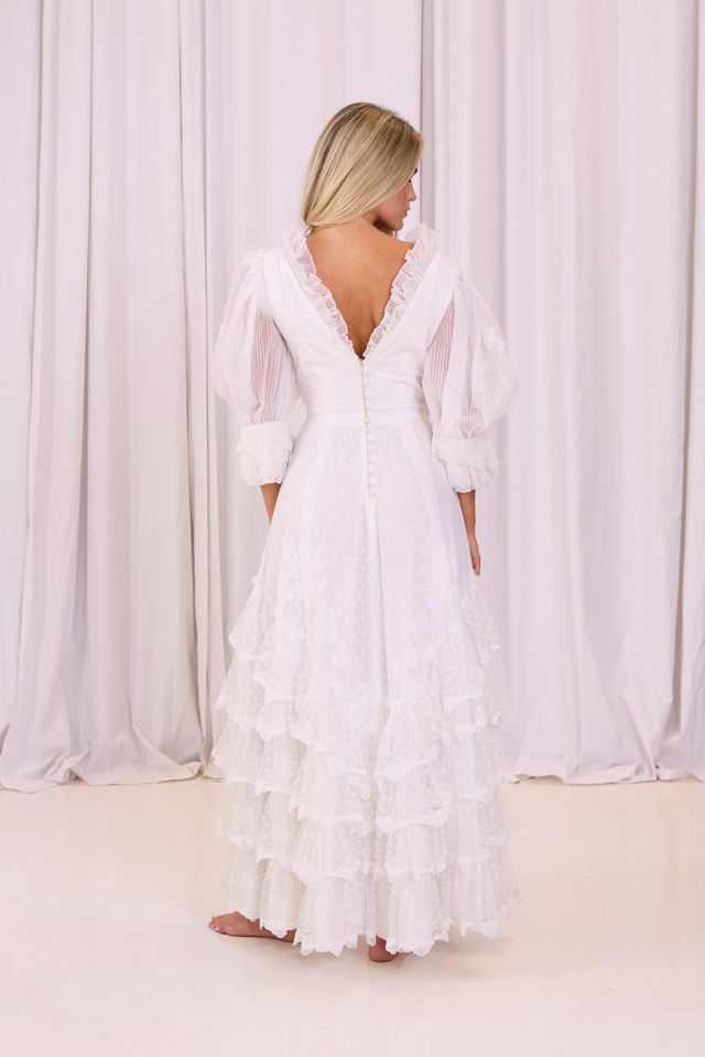 Vintage 1970s Swiss-Dot Wedding Dress Selected by Kikos Kloset #2
