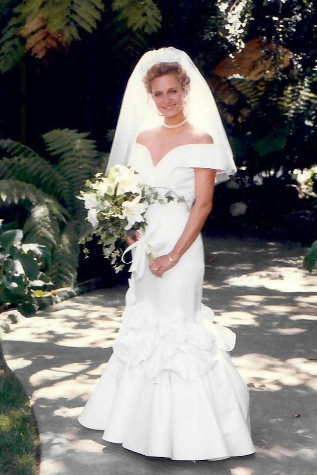 Vintage Scaasi 1990s Silk Satin Wedding Gown Selected by Kikos Kloset #1
