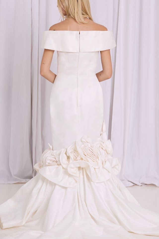 Vintage Scaasi 1990s Silk Satin Wedding Gown Selected by Kikos Kloset #3