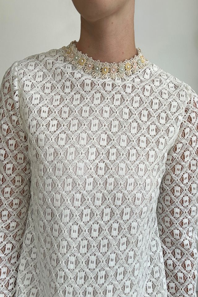 1970's White Mini Knit Dress Selected by Eveliina Vintage #2