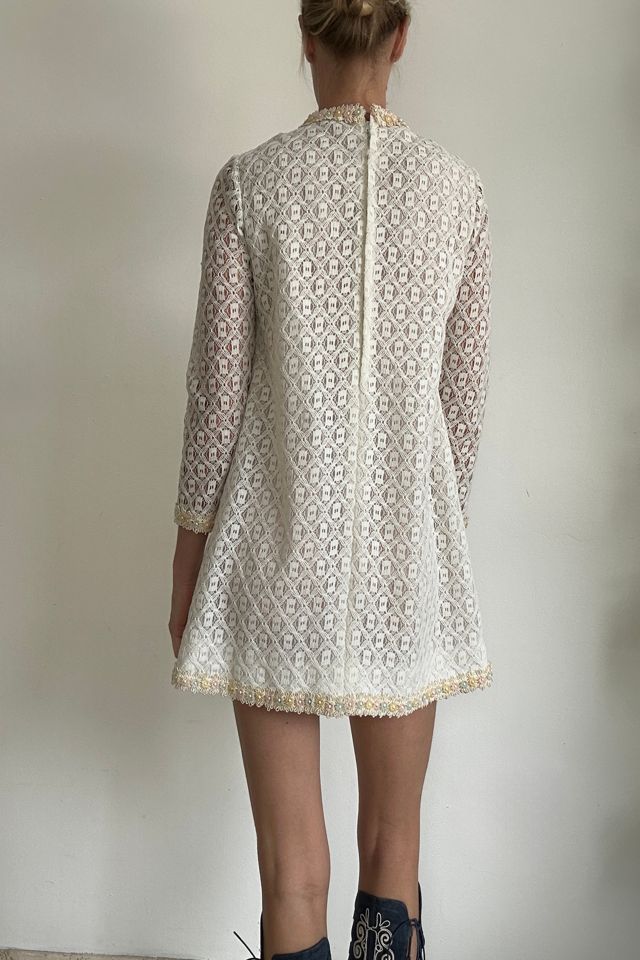 1970's White Mini Knit Dress Selected by Eveliina Vintage #4
